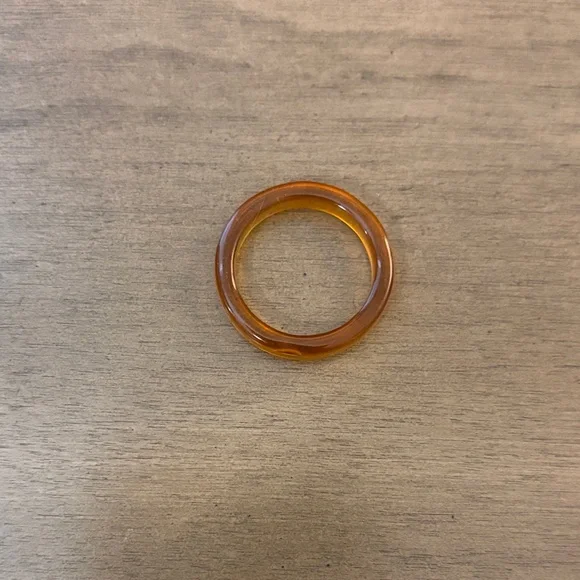 Amber Ring, Classic Brown Band - Size 8 - Picture 3 of 3